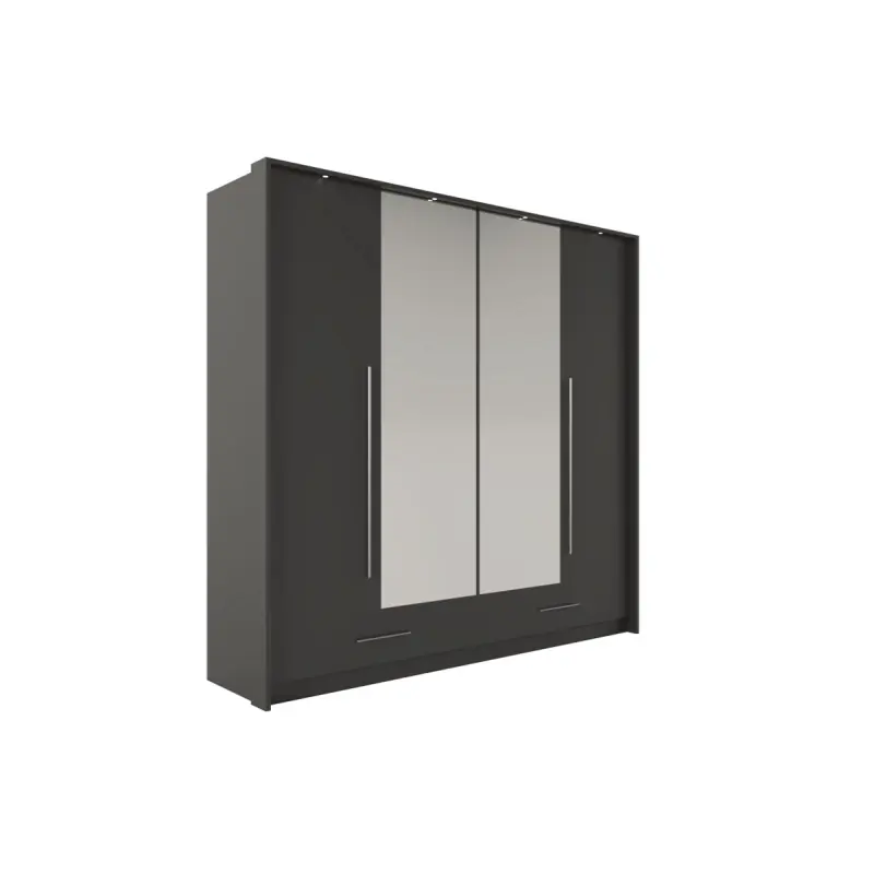 Šatní skříň 209 THEKLA se zrcadly - grafit Aktuální