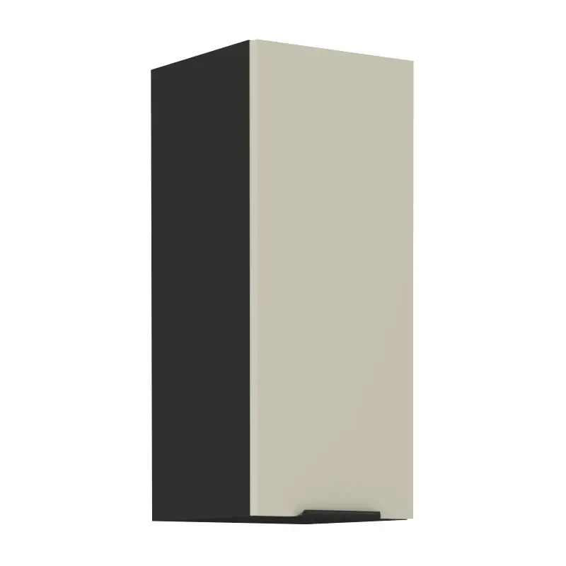 Horní kuchyňská skříňka AGAFIJA - šířka 30 cm, cashmere / černá Cenový Hit