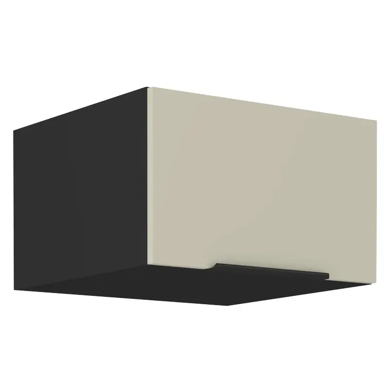 Hluboká digestořová skříňka AGAFIJA - šířka 60 cm, cashmere / černá Akce