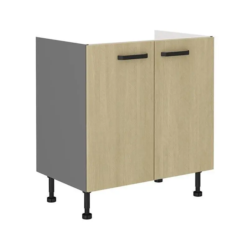 Dřezová skříňka MYRIAM - šířka 80 cm, vzorovaná / antracit Speciální Cena
