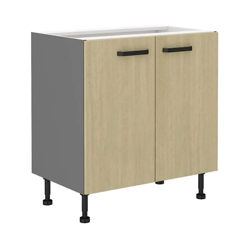 Sleva Dolní dvoudveřová skříňka MYRIAM - šířka 80 cm, vzorovaná / antracit