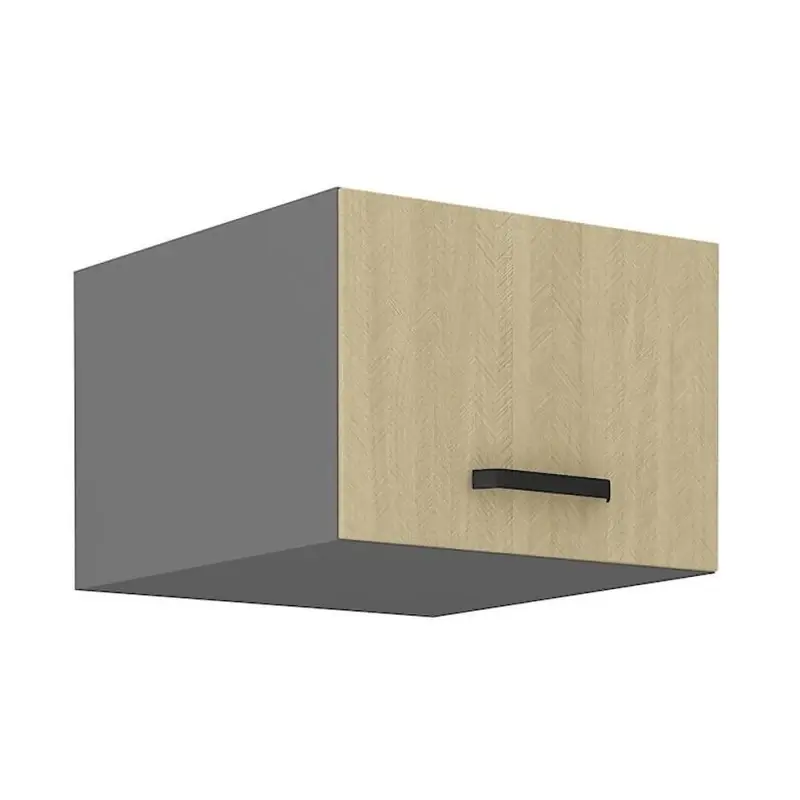 Horní skříňka s výklopnými dvířky MYRIAM - šířka 50 cm, vzorovaná / antracit Jen Po Omezenou Doba