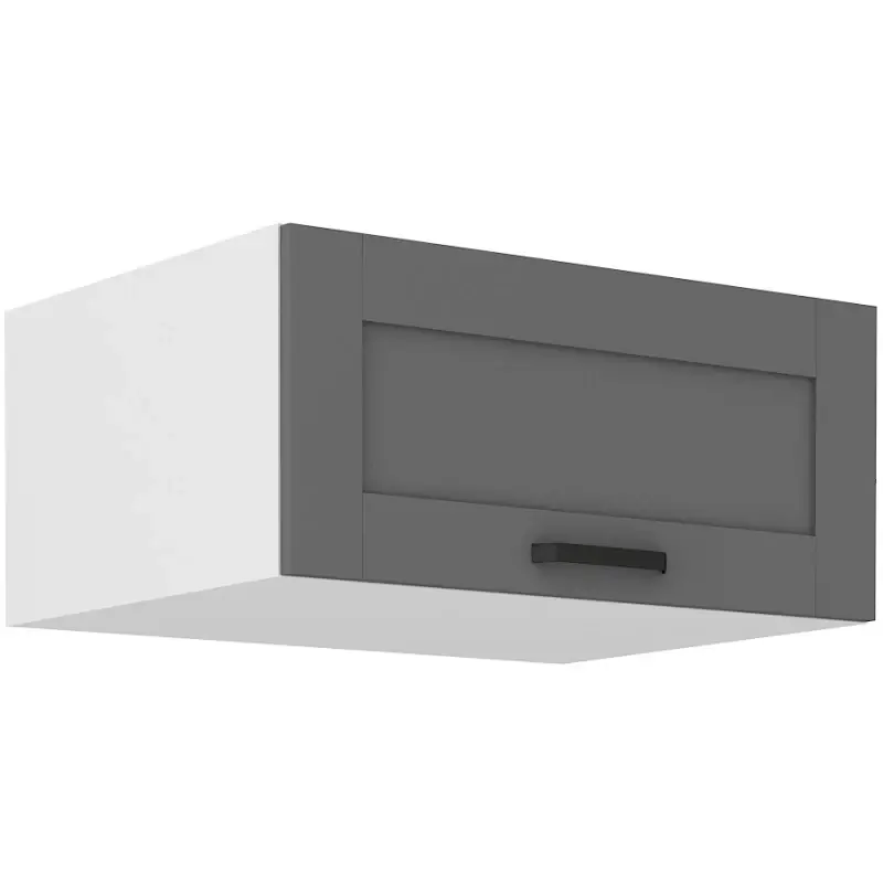 Hluboká digestořová skříňka LAILI - šířka 80 cm, šedá / bílá Značkový