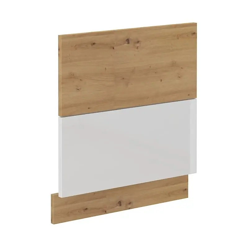 Dvířka pro vestavnou myčku ADARA - 60x57 cm, bílá / dub artisan Nízká Cena