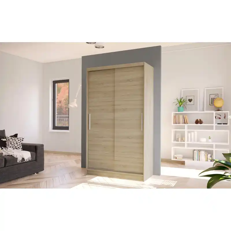 Vrácení Zdarma Moderní šatní skříň BRUNO 1 - šířka 100 cm, dub sonoma