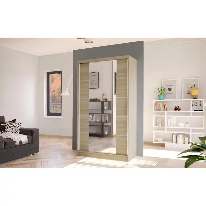 Víkendová Akce Elegantní šatní skříň ARINI 5 - šířka 100 cm, dub sonoma