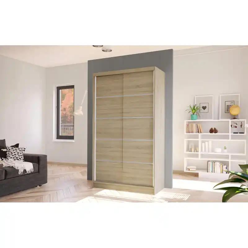 Elegantní šatní skříň ARINI 4 - šířka 100 cm, dub sonoma Levný