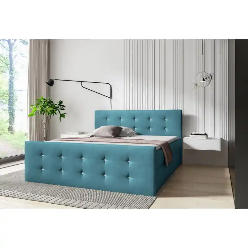 Postel SCARLETT - 140x200, modrá + topper ZDARMA Zlevněný