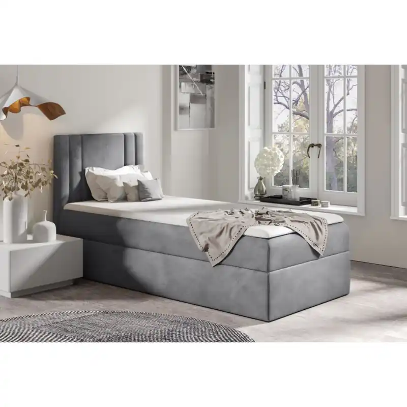 Boxspringová postel CELESTA MINI - 80x200, šedá + topper ZDARMA Top Prodej