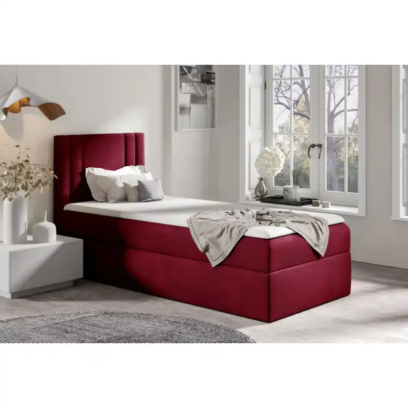 Boxspringová postel CELESTA MINI - 80x200, červená + topper ZDARMA Nejlepší Cena