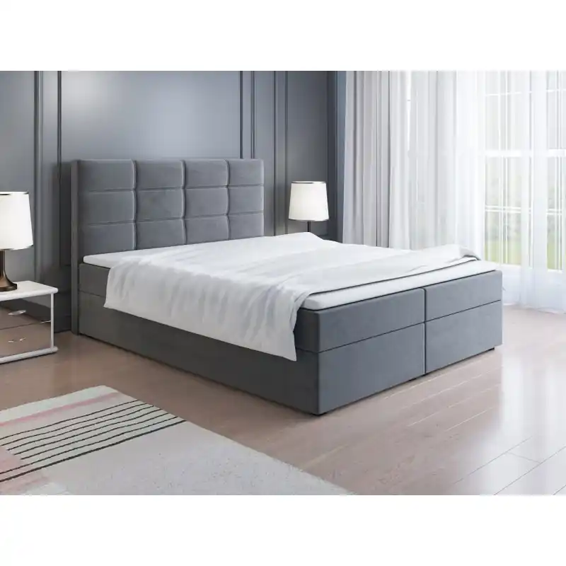Čalouněná postel LILLIANA 1 - 160x200, šedá Vrácení Zdarma