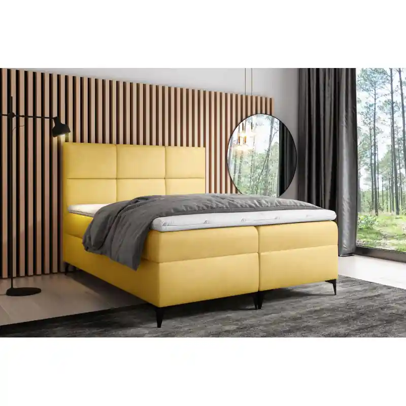 Designové jednolůžko FIZA - 120x200, žlutá + topper ZDARMA Vysoce Kvalitní