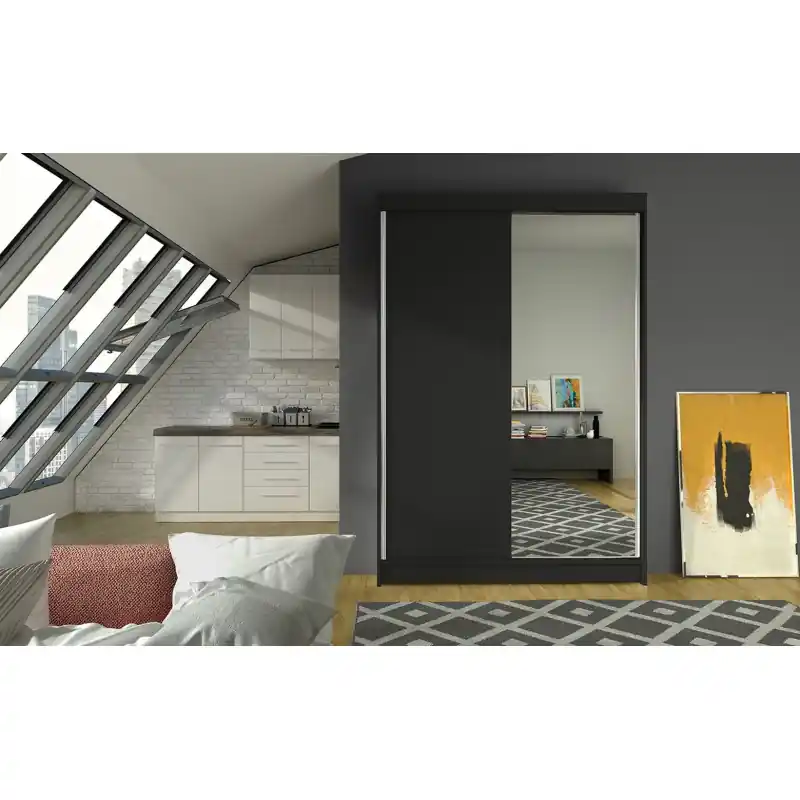 Expresní Doručení Moderní šatní skříň LINH 1 - šířka 120 cm, černá
