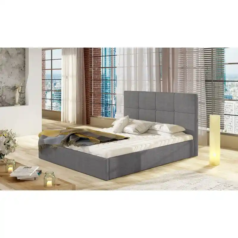 Akce Čalouněná postel s úložným prostorem bez matrace 180x200 LINCOLN - šedá 2