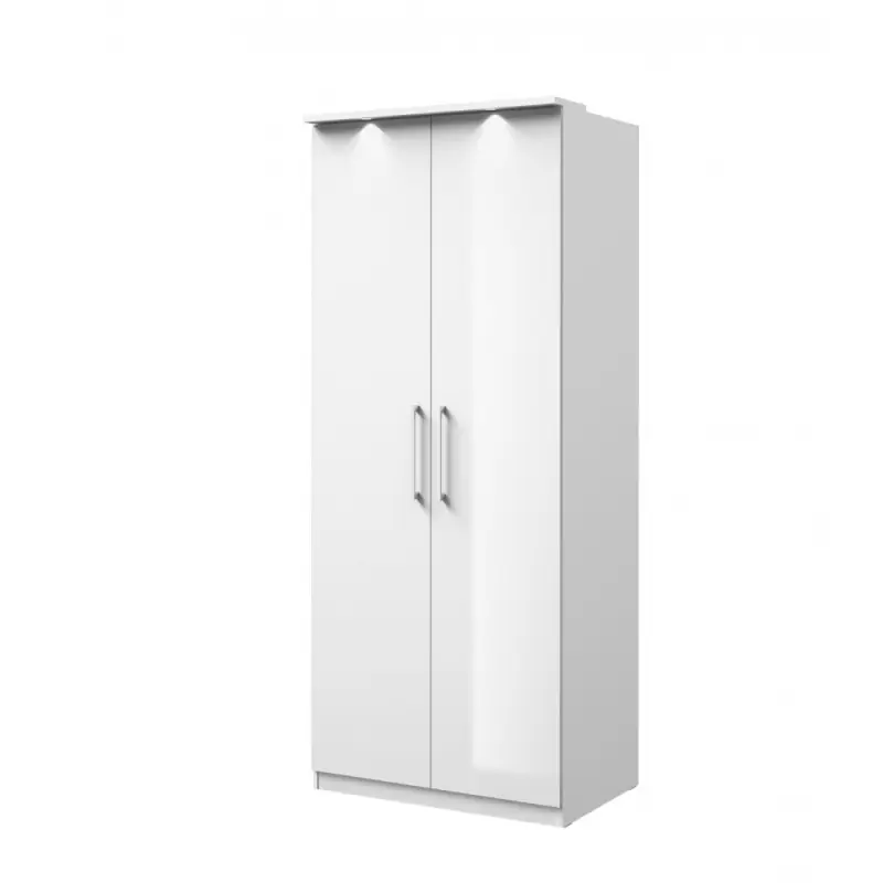 Dvoudveřová šatní skříň OLIKA - šířka 90 cm, bílá Koupit Online