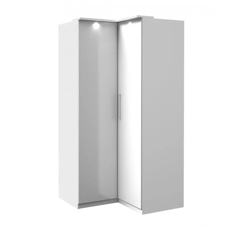Autentický Rohová skříň OLIKA - šířka 109 cm, bílá