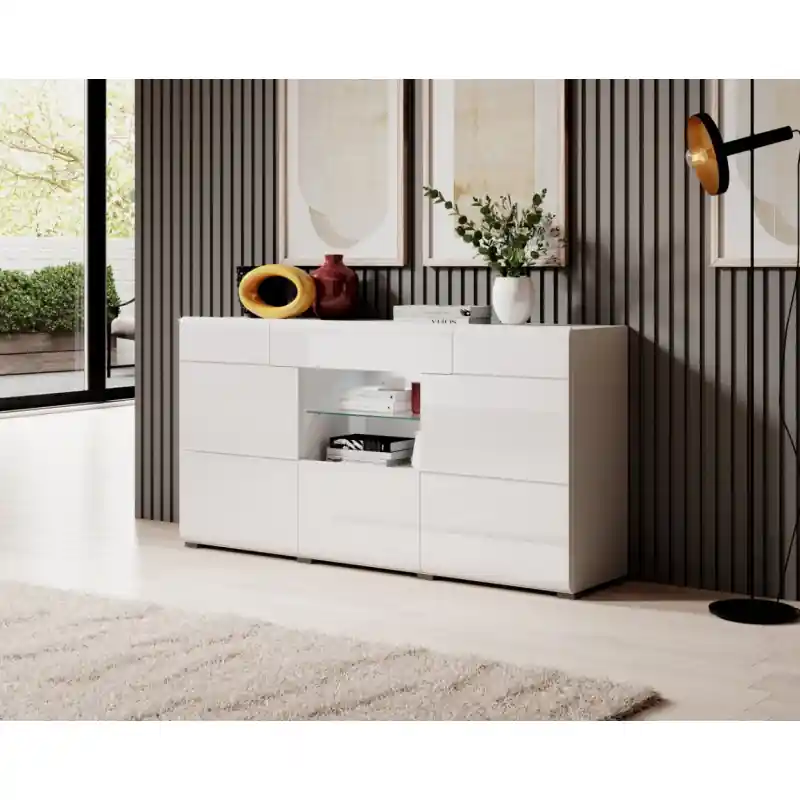 Moderní komoda COLORADO - bílá Sezónní Sleva