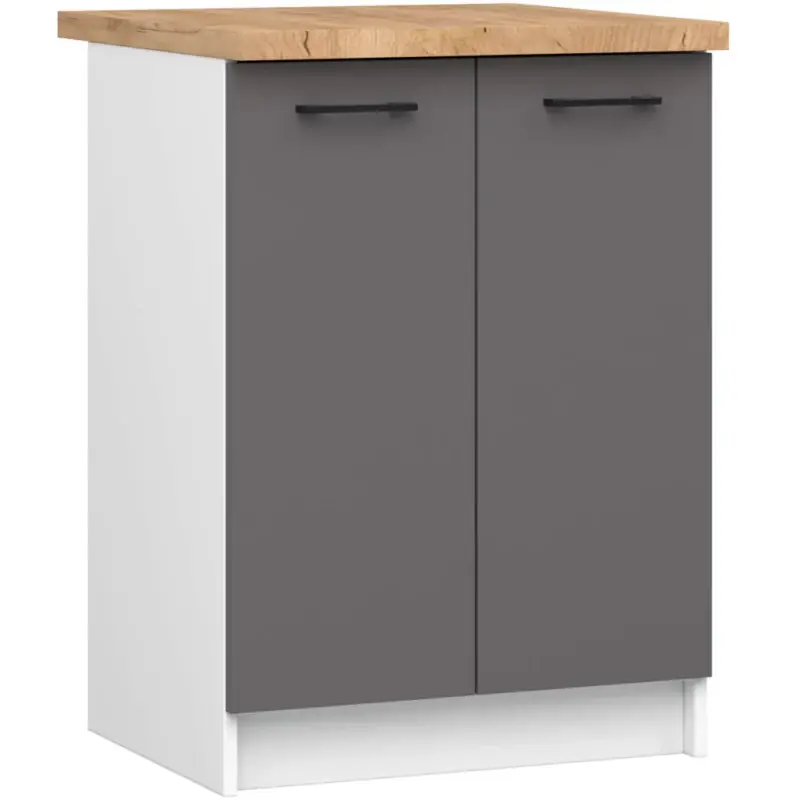 Časově Omezené Dolní kuchyňská skříňka 60 cm VERMINA - bílá / šedá