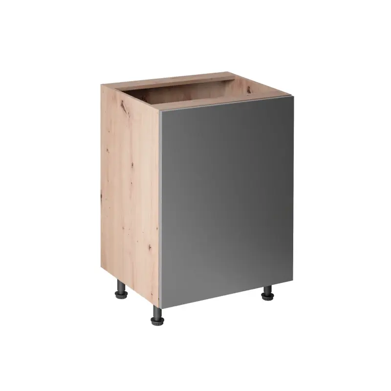 Dolní jednodveřová skříňka VALEN - šířka 60 cm, dub artisan / šedá Výhodná Nabídka