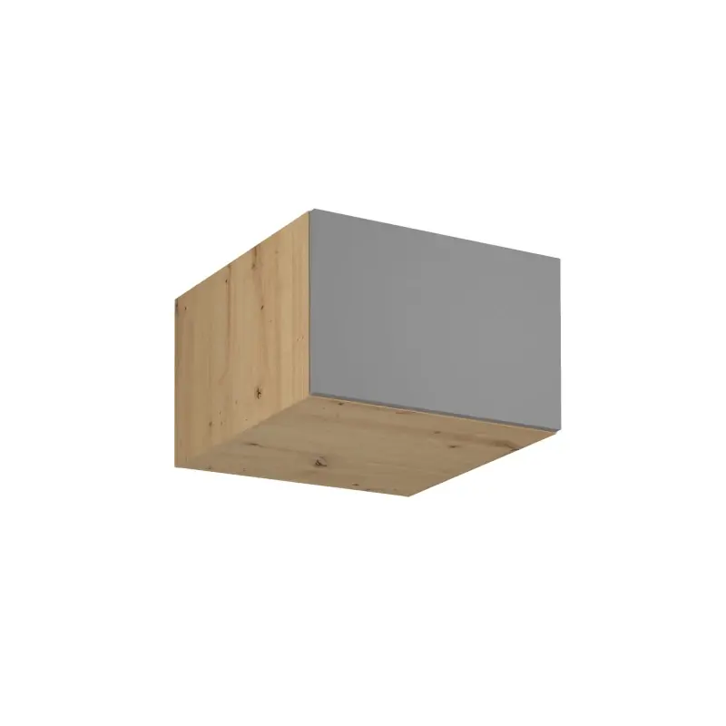 Časově Omezené Horní hluboká skříňka s výklopnými dvířky VALEN - šířka 60 cm, dub artisan / šedobéžová