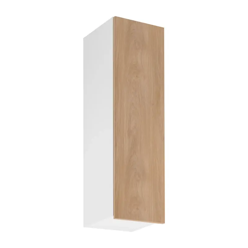 Vysoká horní kuchyňská skříňka SALERNO - šířka 30 cm, bílá / dub Bezpečná Platba
