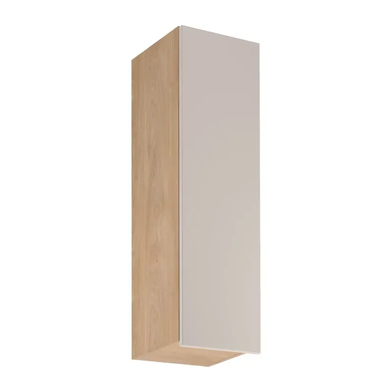 Vysoká horní kuchyňská skříňka SALERNO - šířka 30 cm, dub / béžová Vysoce Kvalitní