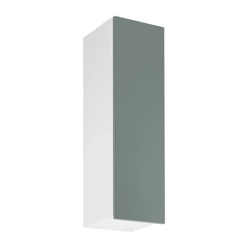 Vysoká horní kuchyňská skříňka SALERNO - šířka 30 cm, bílá / zelená Výprodej