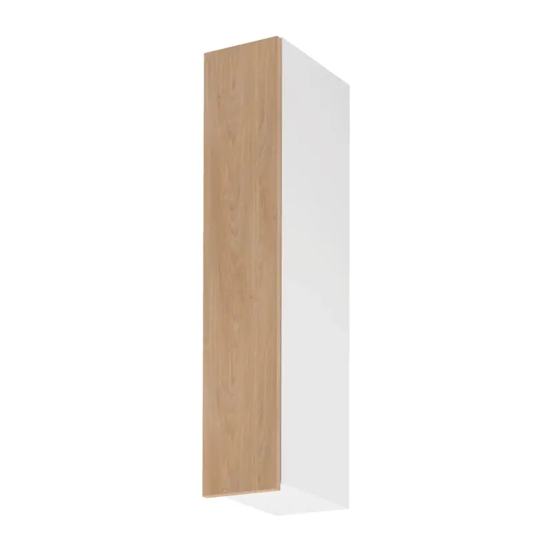 Vysoká horní kuchyňská skříňka SALERNO - šířka 20 cm, bílá / dub, levé provedení Novinka
