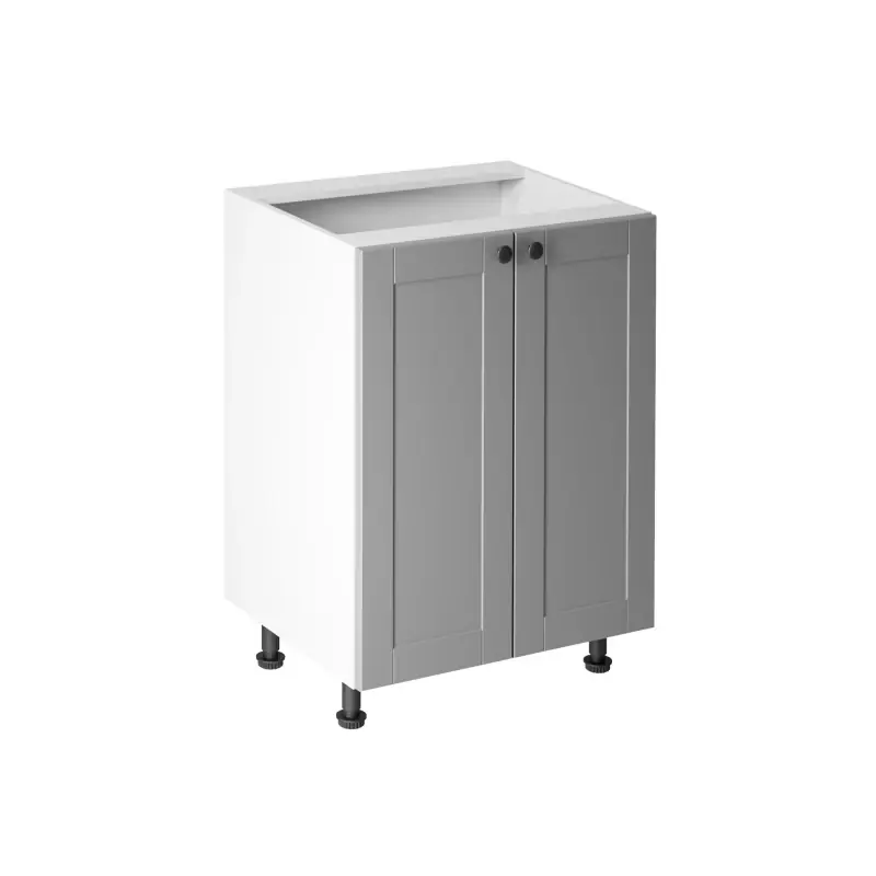 Dolní dvoudveřová skříňka LUMEA - šířka 60 cm, šedá / bílá Vrácení Zdarma