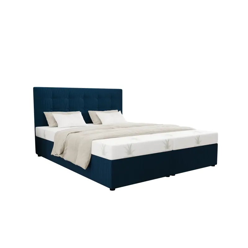 Vrácení Zdarma Manželská postel 200x200 s úložným prostorem DELILAH 1 - modrá