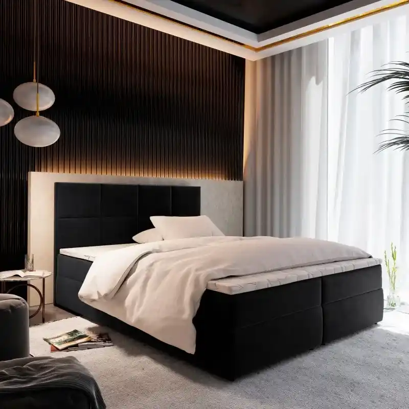 Americká postel 160x200 LIVIE 2 - černá 2 Nejprodávanější