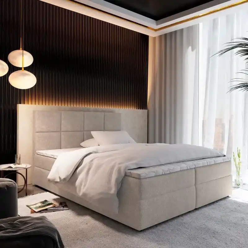 Americká postel 160x200 LIVIE 2 - béžová Expresní Doručení