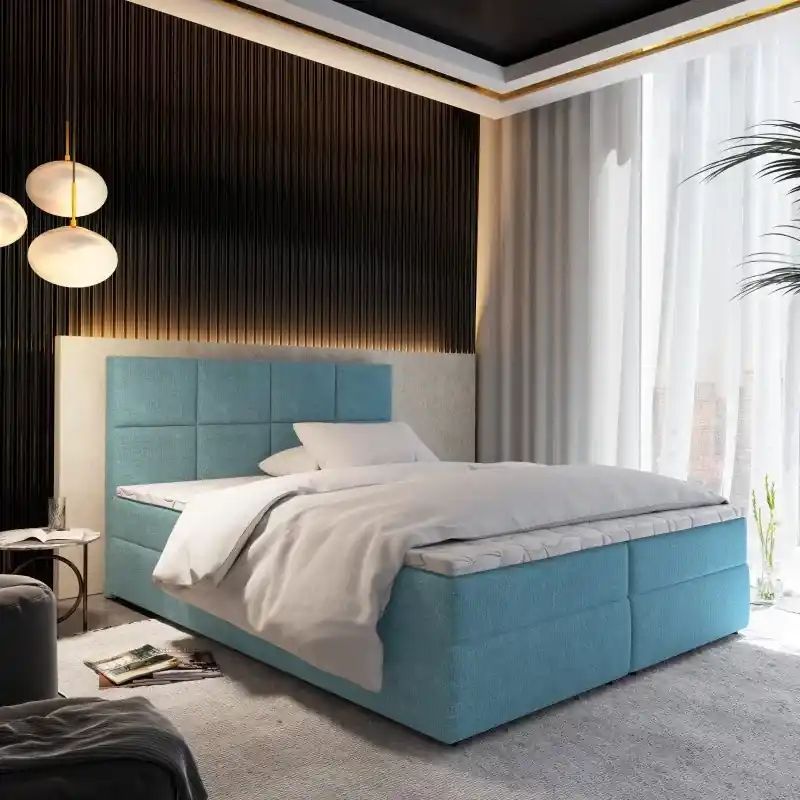 Americká postel 160x200 LIVIE 1 - světle modrá Koupit Online