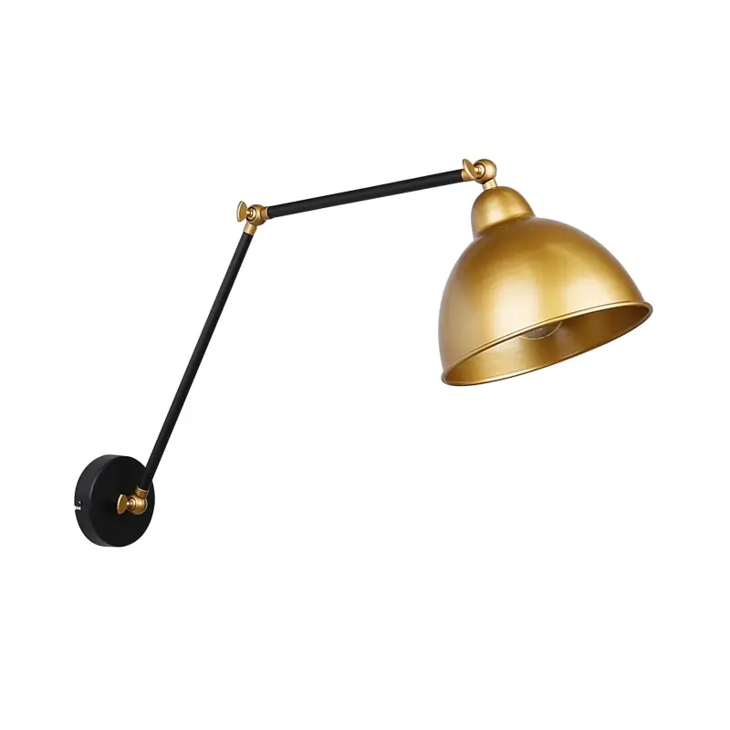 Čtecí lampa s ramenem TRUCK - 1xE27, 40W, černá / zlatá Přímo Od Výrobce