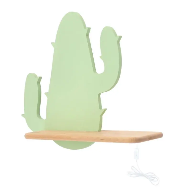 Sleva Dětská LED nástěnná lampička do zásuvky CACTUS 2 - 4W, 4000K (denní bílá), zelená
