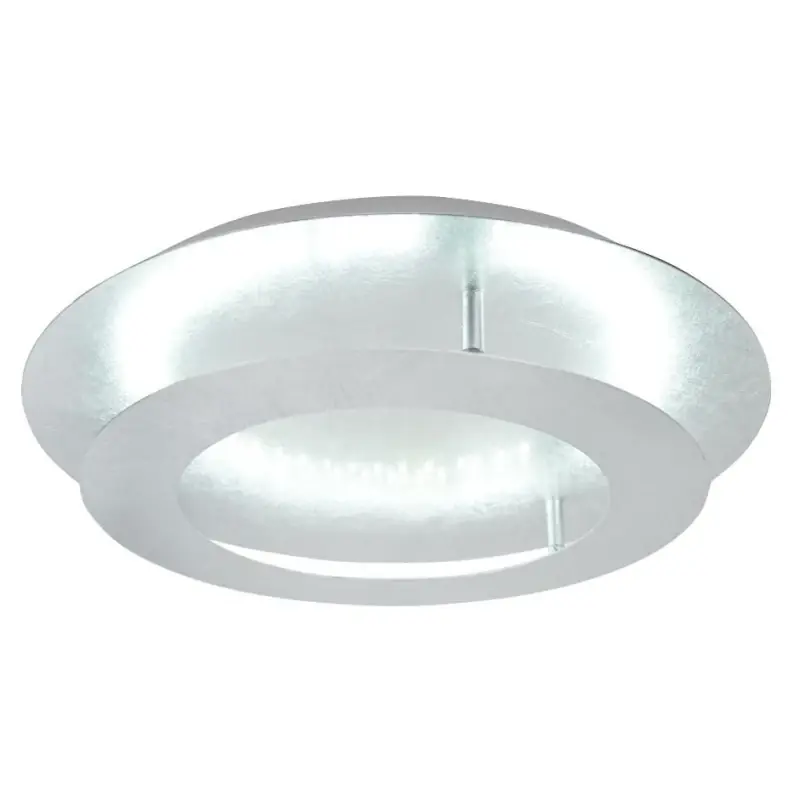 Značkový Moderní stropní LED osvětlení MERLE - 18W, 3000K (teplá bílá), 40cm, kulaté, stříbrné