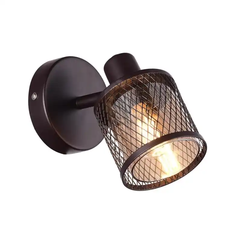 Autentický Nástěnné bodové osvětlení CANABERA - 1xE14, 40W, hnědé / zlaté