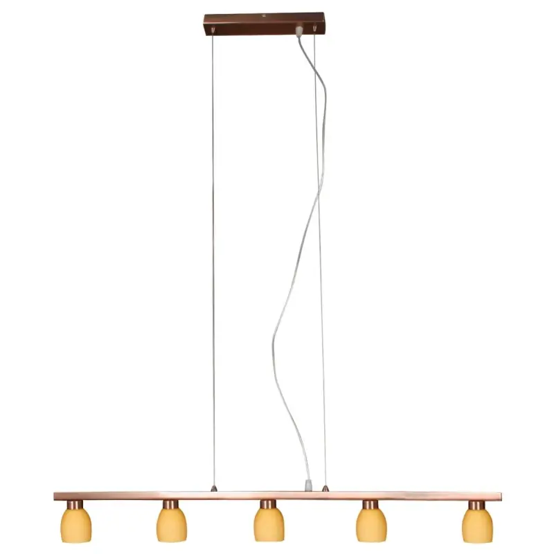 Závěsné svítidlo nad jídelní stůl DAKOTA - 5xG9, 40W, měděné / oranžové Must-Have