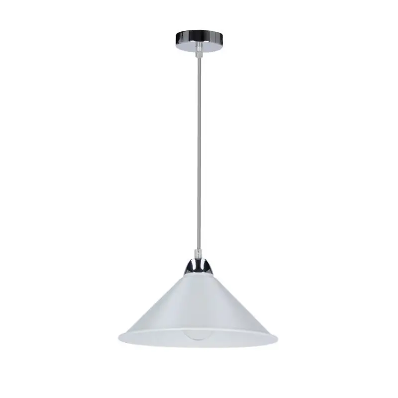 Závěsný moderní lustr AVOLA - 1xE27, 60W, chromovaný / bílý Omezená Nabídka