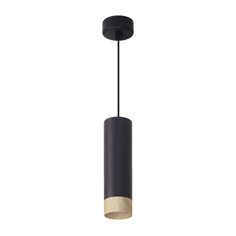 Závěsné svítidlo CONTI - 1xGU10, 15W, imitace dřeva / černé Dokud Zásoby Vydrží