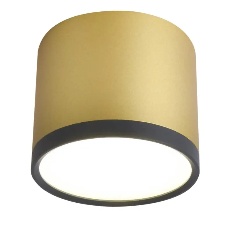 Akce LED stropní světlo TUBA - 9W, 4000K (neutrální bílá), 7,5x8,8cm, kulaté, zlaté / černé