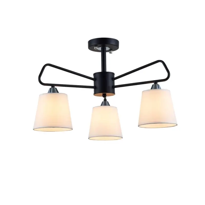 Závěsné tříramenné osvětlení MORLEY - 3xE14, 60W, černé / bílé Nejlepší Cena