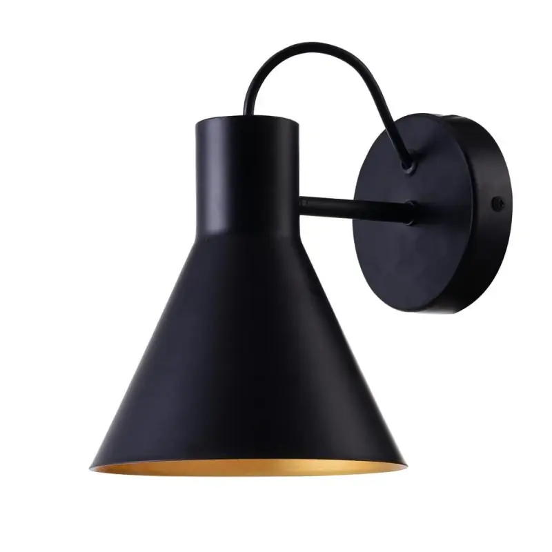 Akce Moderní nástěnná lampa MORE - 1xE27, 40W, černá / zlatá