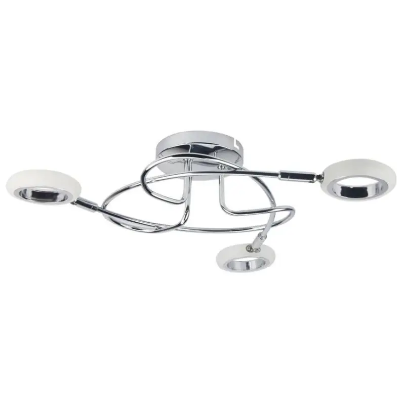 Autentický LED moderní stropní osvětlení AURELION - 3x4W, 3000K (teplá bílá), chromované