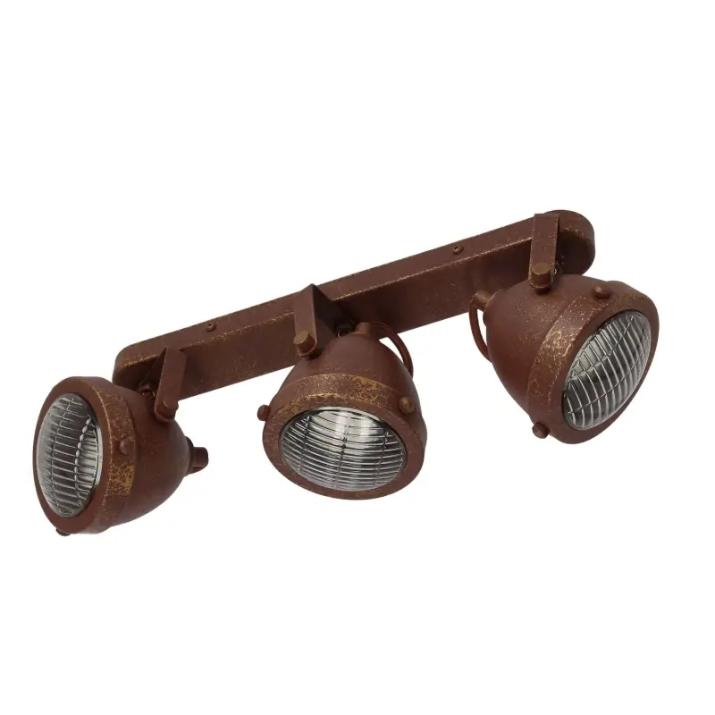 Značkový Stropní industriální bodové svítidlo FRODO - 3xGU10, 40W, rezavé