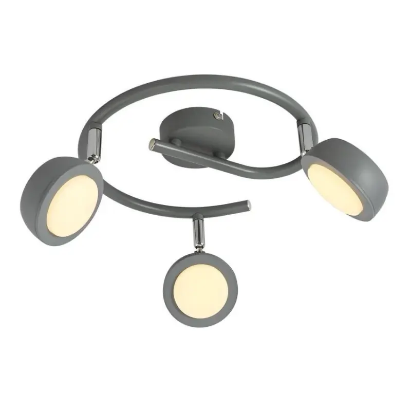 Aktuální LED stropní bodové svítidlo MILD - 3x6W, 3000K (teplá bílá), šedé