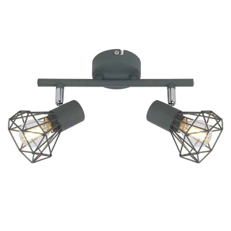 Značkový Nástěnné / stropní bodové osvětlení VERVE - 2xE14, 40W, matné šedé