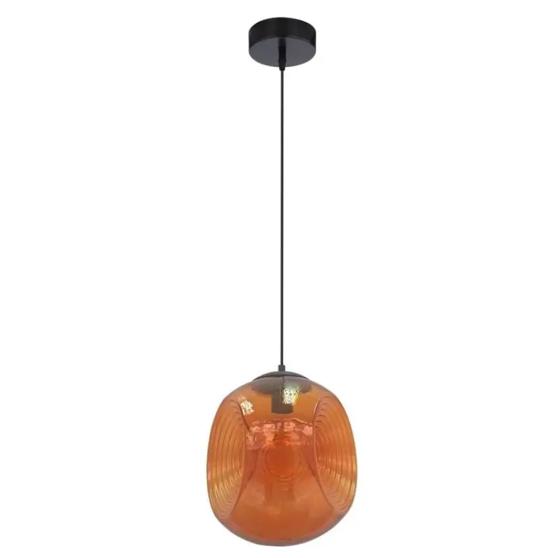 Závěsný retro lustr na lanku CLUB - 1xE27, 60W, oranžový Cenová Bomba