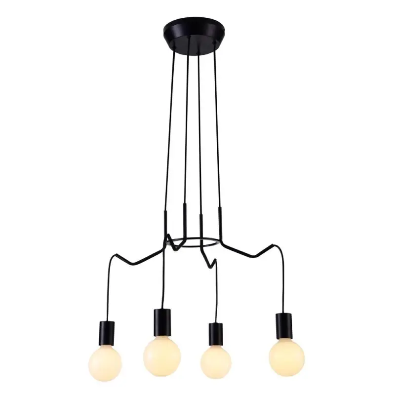 Akční Nabídka Závěsné designové osvětlení BASSO - 4xE27, 40W, matné černé