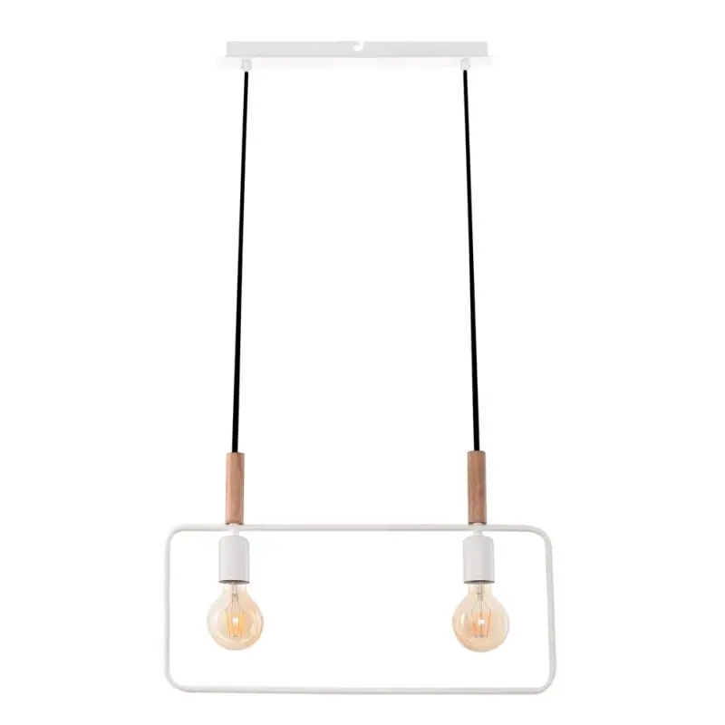 Závěsné světlo ve skandinávském stylu nad jídelní stůl FRAME - 2xE27, 60W, bílé Akční Nabídka